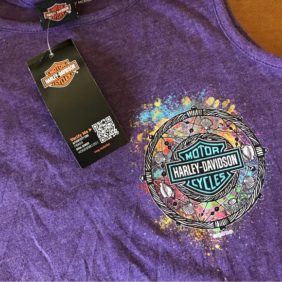 Harley Davidson Orlando Florida Bike Week 2019 Purple Dreamcatcher Tank Size S - Picture 11 of 13